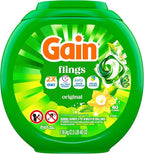 Gain Flings Laundry Detergent Pacs, 60 Count, Original Scent, with Odor Defense, concentrated laundry soap pacs