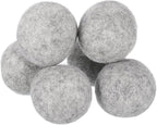 uxcell 6 Pcs Wool Dryer Balls, 2 Inches Wool Laundry Dryer Balls for Reducing Clothing Static and Wrinkles, Light Grey