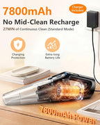 PowerSpeed CleanView Portable Handheld Vacuum - 16000Pa Strong Suction Powerful with 1000mL Dust Cup and LED Light - Cordless Vacuum Cleaner for Home Daily Quick Clean - for Dust/Pet Hair/Floor Debris