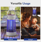 Fly Trap Indoor Bug Zapper, UV LED Mosquito Repellent Outdoor Patio, Portable Electric Zapper with Fan and Easy-Empty Tray, Ideal for Indoor Use