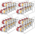 MOOACE 4 Pack Can Dispenser Rack, Stackable Can Storage Organizer Holder for Canned food Kitchen Cabinet Pantry Countertop, White