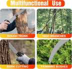 36FT Pole Saw, Telescoping Tree Trimmer with 7-30FT Extension Pole, Manual Branches Pruner for Backyard, Orange