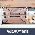 CleverMade Collapsible Laundry Basket Hamper - LUXE Mocha 2-Pack 60L - Space Saving Storage Organizer with Handles Foldable Home Organization