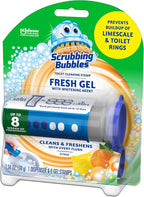 Scrubbing Bubbles Fresh Gel Toilet Bowl Cleaning Stamps, Helps Keep Toilet Clean and Helps Prevent Limescale & Rings, Citrus Scent, 1 Dispenser with 6 Fresh Gel Stamps (Pack of 2)
