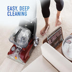 Hoover Power Scrub Deluxe Carpet Cleaner Machine, Red, 27 & Oxy Deep Cleaning Carpet Shampoo, White & Renewal Deep Cleaning Carpet Shampoo, 64oz Formula, White