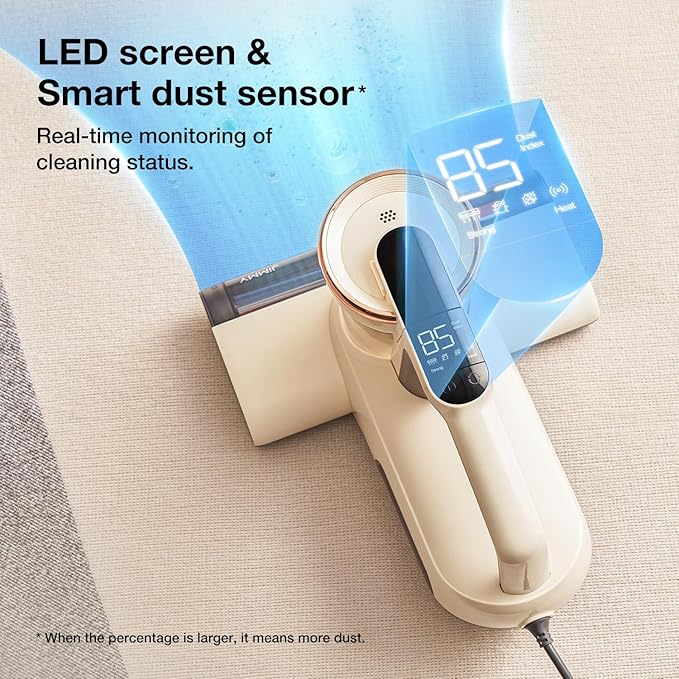 Jimmy WB63 Mattress Vacuum Cleaner – Anti-Mite & Dust Mite Removal Bed Vacuum with UV-C Light, 15KPa Strong Suction, Dual Cyclone Filtration for Mattress, Sofa & Upholstery