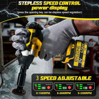 1000N.m(740Ft-lbs) Cordless Impact Wrench, 1/2 Inch High Torque Brushless 21V Impact Gun w/ 2 x 4.0Ah Battery & Fast Charger & 6 Sockets, Pistola De Impacto for Home Car Tires Truck Mower
