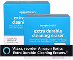 Amazon Basics Extra Durable Cleaning Erasers, Removes Scuff Marks and Dirt from Walls, Floors and Doors, 2 Packs of 7