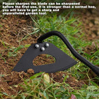 Hoe Garden Tool, Hollow Hoe with 55-85 Inch Long Handle, Adjustable Manual Weeder Heavy Duty Garden Hoe for Weeding, Digging, Hoeing, Cutting and Loosing Soil