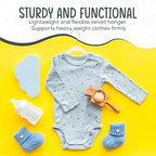 TechZoo 50 Premium Baby Velvet Hangers - 11.8" Non-Slip, Ultra-Slim Space-Saving Children Closet Hangers - 360° Swivel Hook, Strong & Durable Infant & Toddler Clothes Hangers for Wardrobe - Ivory