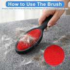 2 pcs Dual-Sided Lint Brush for Clothes - Reusable Pet Hair Remover for Fabric Carpet Furniture