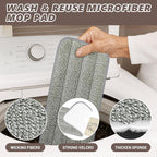 HOMTOYOU Wet Mop for Floor Cleaning: Microfiber Spray Mop with 4 Washable Pads for Cleaning Home Kitchen Multi-Surface Floors - 1Pcs 400+ML Refillable Bottle