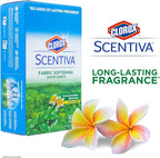 Clorox Scentiva Fabric Softener Dryer Sheets, Fresh Brazilian Blossoms Scent - Wrinkle Reducing Scented Softening Laundry Dryer Sheets for Great Smelling Clothes, 105 Count