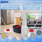 6 Pack Mop Replacement Heads Compatible with Oceda EasyWring Mop Microfiber Mop Refills, Replacement Microfiber Chenille, Easy to Replace,Deep Floor Cleaning and Machine Washable（White)