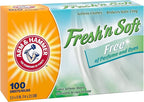 Arm & Hammer Fabric Softener Sheets, Free of Perfumes and Dyes, 100 ct