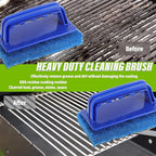 5 Pack Electric Cleaning Brush Pad Kitchen Bathroom Household Cleaning Pad Swimming Pool Wall Cleaning Brush Heavy Duty Griddle Scrubber Scouring Pad and 1 Pack Handle kit(Blue)