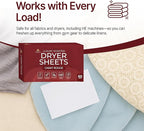 Dryer Sheets – Carat Rouge Scent | Ultra-Soft Essential Oil Dryer Sheet | Long-Lasting Fabric Sheet | 60 PCS Scented Laundry Sheets With Odor Neutralizing Technology by Perfa