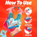 Spray Bottle with Microfiber Cap 16oz All Purpose Cleaner Citrus (2 Pack)