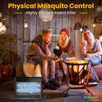 Black Modern Indoor Electric Bug Zapper, 2000 SQFT Coverage, 3500 Volts of Stunning Power, 40 Watts, Kills Mosquitos Gnats, Flys & More. 10 Year Warranty, X2 Free Repalcment Bulb (4 Pack)