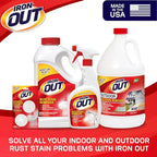 Iron OUT Rust Stain Remover Spray Gel, Remove Rust Stains in Bathrooms, Kitchens, Laundry, and Outdoors, Made in the USA, 24 Ounces