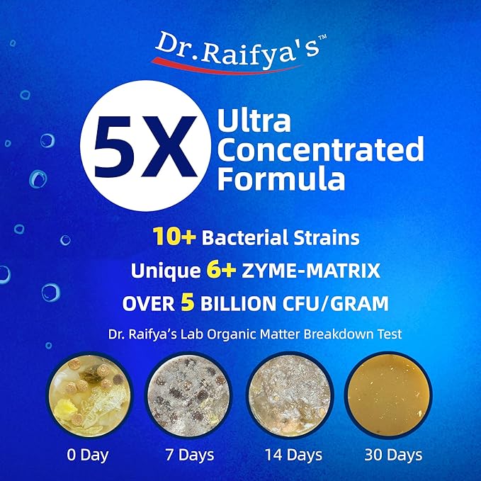 Dr.Raifya's Septic Tank Treatment Pods - 12 Pcs for 1-Year Supply | Beneficial Bacteria & Enzymes Formula Ultra Concentrated for Clog Prevention & Odor Elimination | Suitable for All Septic Systems