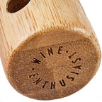 Wine Enthusiast Interchangeable Glassware Cleaning Brush Set – 5-Piece Bamboo Handle with Specialized Brush Heads for Wine Glasses, Decanters, and Barware Cleaning