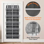 Over the Door Organizer 5 Tiers, Extra Large Behind Door Storage of 10 Compartments, 80 lbs Weight Capacity Over Door Organizer, Door Hanging Organizer for Closet, Diaper Organizer, Room storage