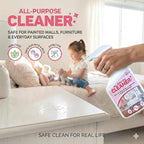 All Purpose Cleaning Spray – Non-Toxic, Pet & Kid Safe, Multi-Surface Cleaner for Walls, Furniture, Counters, Bedrooms & Everyday Surfaces. Safe cleaner for Painted or Finished Surfaces.
