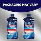 Finish Jet-Dry Dishwasher Rinse Aid, Compatible with Dishwasher Detergent, Prevents Spots & Residues, Dries, Shine & Protects, 8.45 oz, 80 Washes.