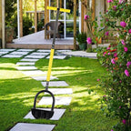 Saw Tooth Edger Lawn Tool with T Grip Handle，Half Moon Shape，Sharp Saw-Tooth，Tool with T Grip Handle, Hand Edging Tools for Landscaping, Garden, Flower Beds, Borders, Sidewalk, Turf, Yard (C)
