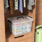 18 Quart Storage Boxes, 4-Pack Clear Plastic Storage Bins with Lids
