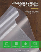 Syntus Vacuum Sealer Bags, 4 Pack 2 Roll 11" x 20' and 2 Roll 8" x 20' Commercial Grade BPA Free Bag Rolls, Food Vac Bags for Storage, Meal Prep or Sous Vide