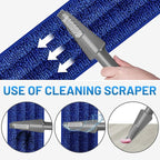 Microfiber Hardwood Floor Mop - Wet Dry Spray Mop with 4 Washable Pads for Tile Wood Laminate Vinyl Marble Home Kitchen - 500+ ML Refillable Bottle Dark Blue
