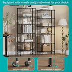 SINGAYE 6 Small Shelf Storage Wire Shelves Closet Bathroom Organizers Metal Pantry Kitchen Garage Shelving Unit Laundry Room Organization Home Narrow Rack Net Basket with Wheels Black