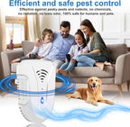 2025 Upgraded Ultrasonic Pest Repeller 6 Pack, Mouse Repellent Indoor Ultrasonic Plug in, Pest Control for Bugs Roaches Insects Mice Spiders Flies Cockroach Rodent Rat