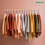 NEATERIZE Clothes Hangers Plastic 20 Pack for Adults - Plastic Hangers, The Perfect Coat Hanger and Space Saving Clothes Hangers for Closet, Percheros Ganchos para Colgar Ropa Hangars - Navy Hangers