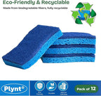 Zero Scratch Scrub Sponge, Pack of 12 Sponges for Dishes, Kitchen & Bathroom, Zero Scratch, Multi-Surface Safe, Cleans Fast, Tackles Tough Messes, Safe for Nonstick Pots & Pans