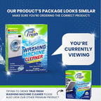 True Fresh Washing Machine Cleaner Tablets - 25-Pack & 15-Pack - Deep Clean & Descale All Internal Parts, Ideal for All Washers Top Load, Front Load, HE, Septic Safe (40 Tablets)