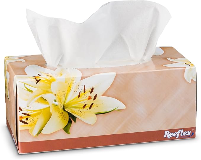 Reeflex Premium Facial Tissues 230 Sheets Per Box, 2-Ply Soft Touch, Gentle and Durable in A Stylish Box - 3 Total Boxes, 690 Sheets Family Pack