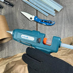 Professional Hot Glue Gun and Sticks Set Full Size 60W High Power Fast Heating Heavy Duty Silicone Glue Gun Kit for Crafts, DIY Repairs (Green)