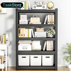 47" W Heavy-Duty Metal Storage Shelving, 5-Tier 3000 LBS Garage Shelves Unit, 71" H Ajustable Industrial Shelf for Garage, Warehouse, Home, Kitchen, Pantry, Office, Black