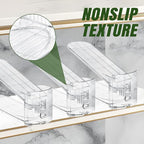 MOVDEET Shoe Slots Organizer,6 Pack Transparent Shoe Stacker Adjustable Shoe Slot Organizer Space Saver Shoe Rack Holder Shoe Storage Organizers for Closet,Transparent