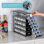 FlagShip K Cup Organizer for Keurig Pod Drawer Large Mullti Tier Coffee Pod Holder(70 Pods Capacity)