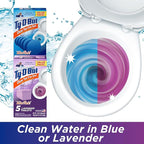 Ty-D-Bol Bleach-Free Toilet Bowl Cleaner Tablets Variety Pack - (10 Pack) 1.4 oz - 5 Lavender and 5 Blue Tablets - Fights Hard Water Stains, Mineral Buildup & Limescale - Bathroom Cleaning Supplies