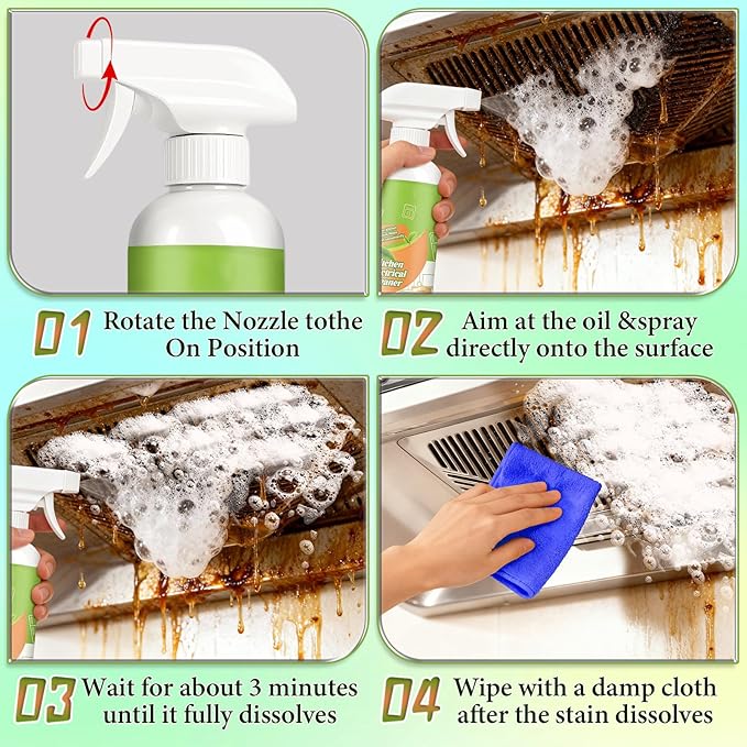 2PCS Fly Spray Cleanse Natural Enzyme Formula to Household Appliances,2026 New Clease Multi Purpose Cleaner,Electrolyzed Ion Kitchen Electrical Cleaner Spray for Hold,Oven,Stove,Range Hood