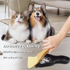 Mini Broom and Dustpan Set Portable Hand Broom with Bamboo Handle Small Crumb Sweeper for Home, Bathroom, Kitchen, Car Interior, Office, Pet Areas (Black)