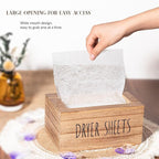 zoocatia Laundry Room Decor Dryer Sheet Container Wood Detergent Dispenser Organization and Storage Box Holder for Laundry Pods, Dryer Balls, Brown