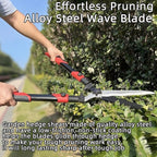 Hedge shears, Extendable 26"-32" Hedge Clippers with Sharp Wavy Blade, Manual Hedge Trimmer for Trimming Borders and Shaping Shrubs, Garden Shears Pruner for Lawn and Yard Tools