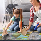 Ouligay Portable Hand Broom and Dustpan Set,Cute Mini Broom and Dustpan Set with Durable Brush,Lightweight Small Dust Pan and Broom Set for Desktop Cleaning Small Space Cleaning(Brown Bear)