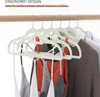 40 Pack Thin Space Saving Hangers, No Slip Clothes Hangers with Non Slip Textured and 360° Hook - Plastic Hanger, Closet Organizer for Shirt, Pants, Suit, Skirt, Coat - Ivory White